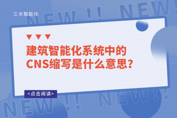 建筑智能化系統中的CNS縮寫是什么意思？